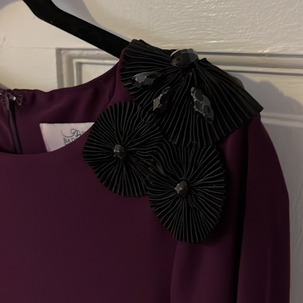 Belle Badgley Mischka deep purple dress, size 4, great for the holidays!